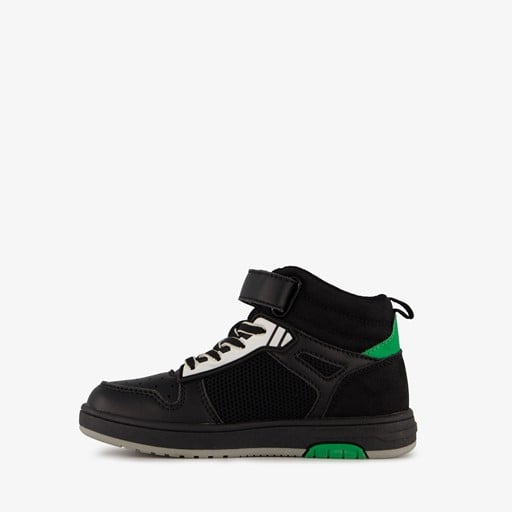 Hoge jongens sneakers zwart blauw