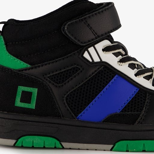 Hoge jongens sneakers zwart blauw