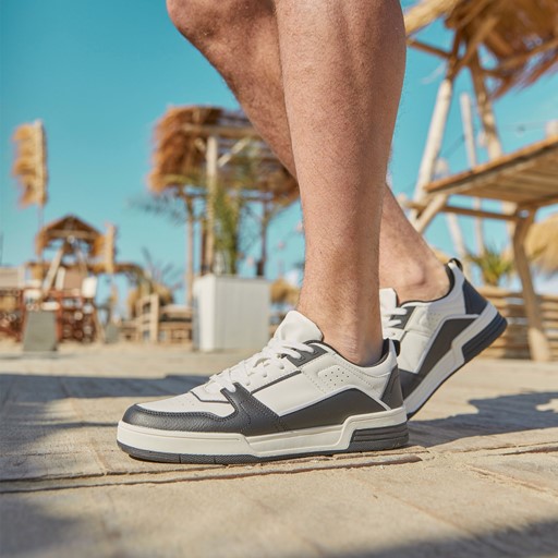 Heren sneakers wit zwart