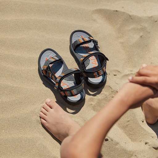 Jongens sandalen zwart geel