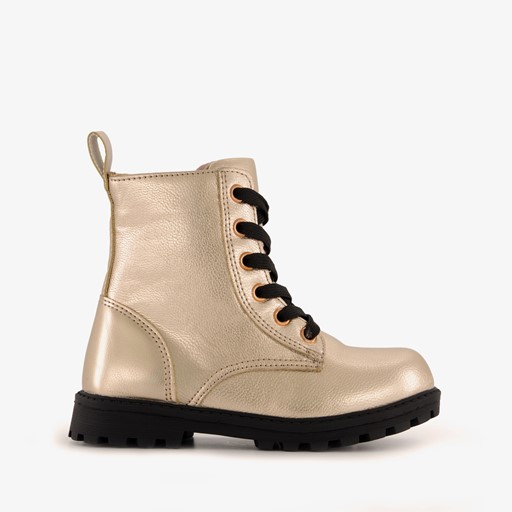Meisjes veterboots goud