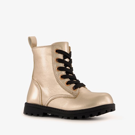 Meisjes veterboots goud