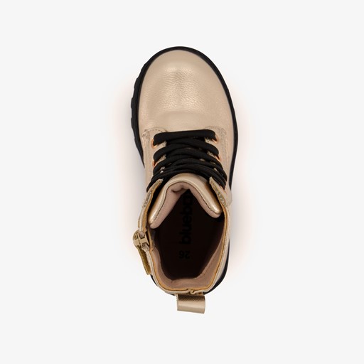 Meisjes veterboots goud