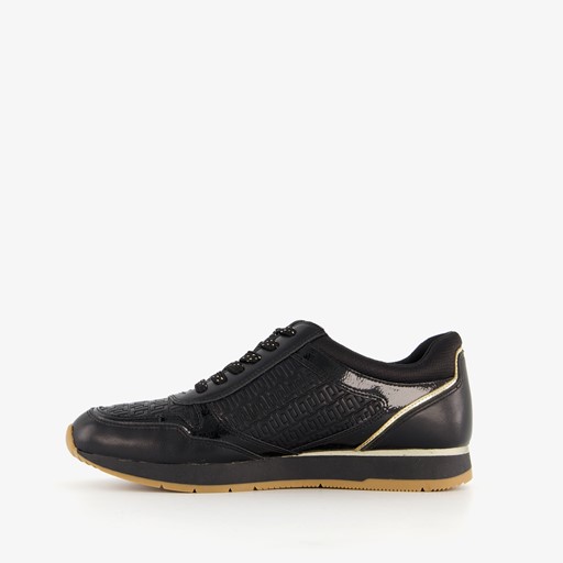 Dames sneakers zwart goud