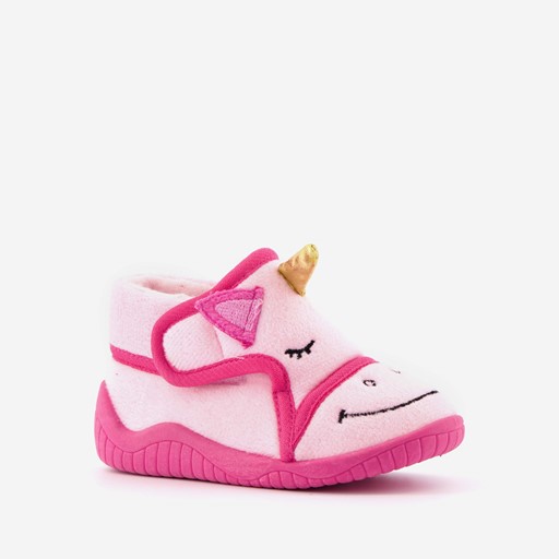 Kinder pantoffels unicorn roze