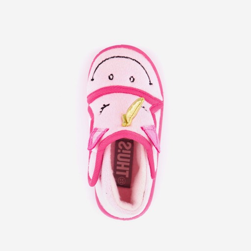 Kinder pantoffels unicorn roze
