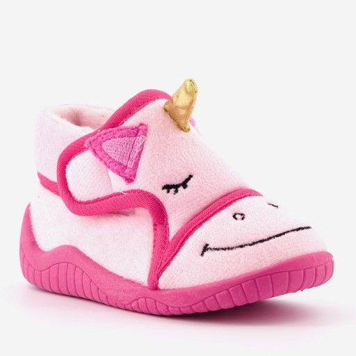 Kinder pantoffels unicorn roze