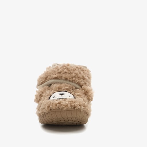 Kinder pantoffels beer beige