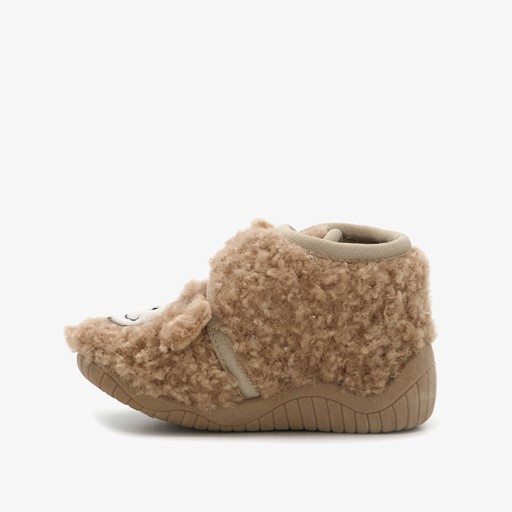 Kinder pantoffels beer beige