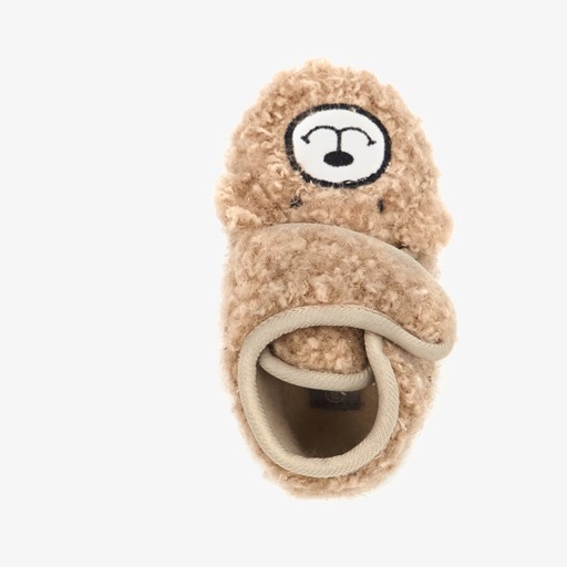 Kinder pantoffels beer beige