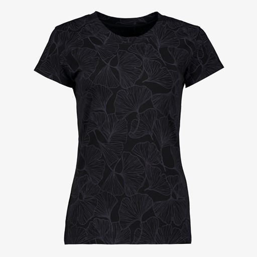 Dames sport T-shirt zwart met print
