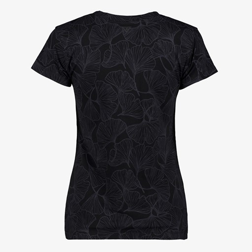 Dames sport T-shirt zwart met print