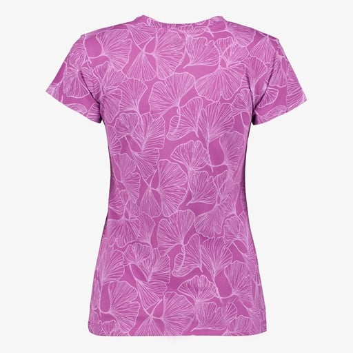 Dames sport T-shirt roze met print