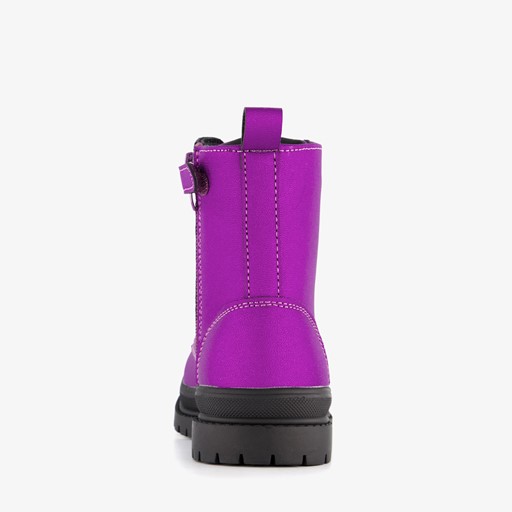 Meisjes veterboots paars
