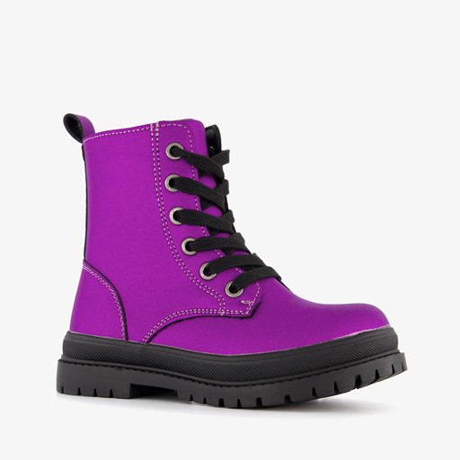 Meisjes veterboots paars