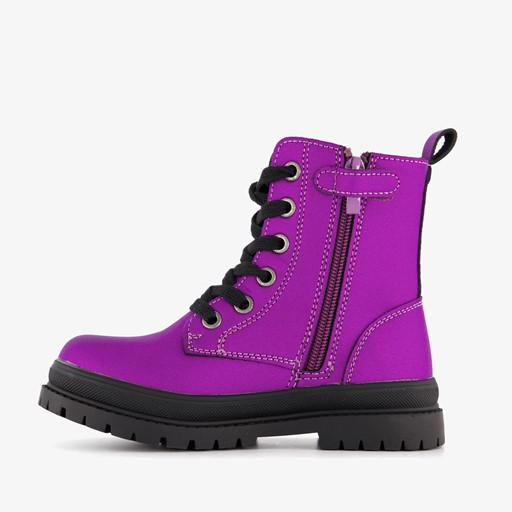 Meisjes veterboots paars