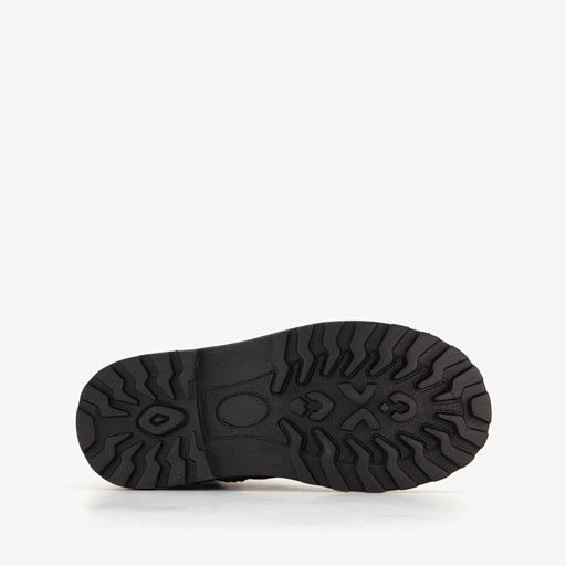 Zwarte meisjes veterboots gouden studs