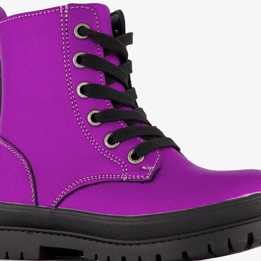 Meisjes veterboots paars