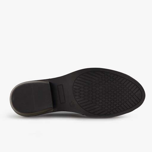 Leren meisjes western boots zwart goud