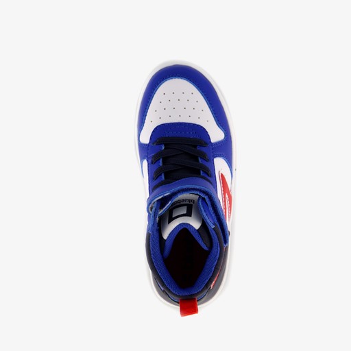 Hoge jongens sneakers blauw rood