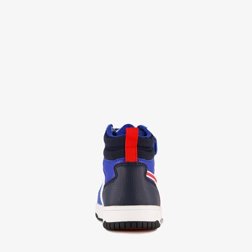 Hoge jongens sneakers blauw rood