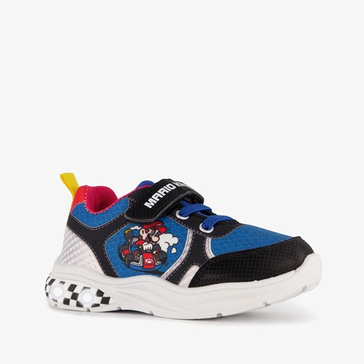 Mario Kart jongens sneakers met lichtjes blauw