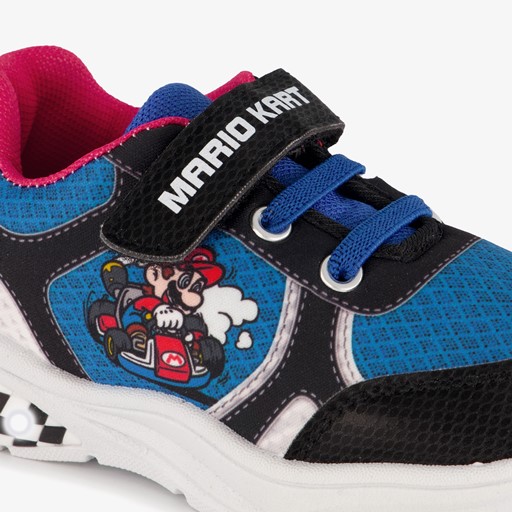 Mario Kart jongens sneakers met lichtjes blauw