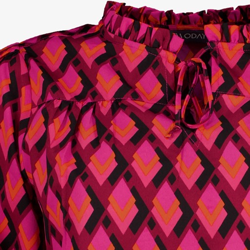Dames blouse met grafisch print paars