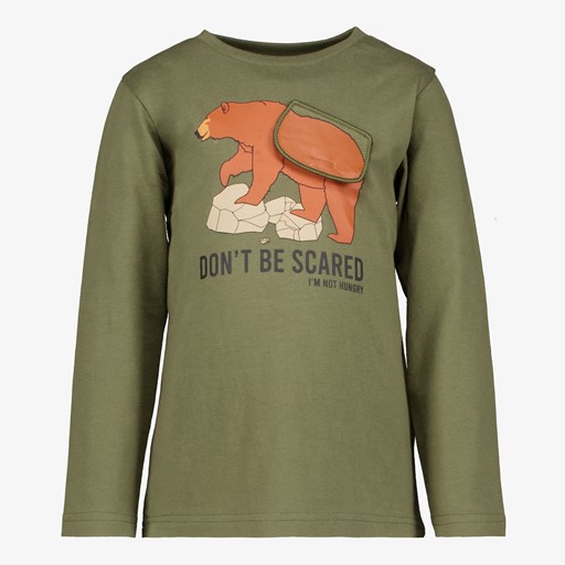Jongens shirt met beer groen