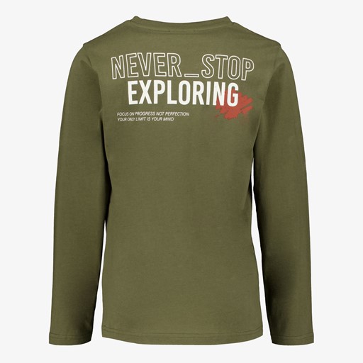 Jongens shirt met backprint groen