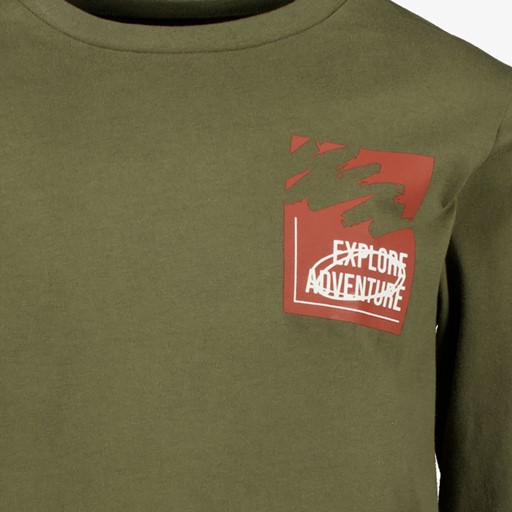 Jongens shirt met backprint groen
