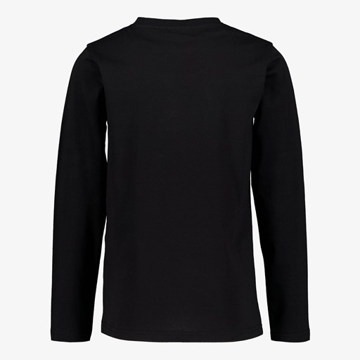 Jongens shirt met tekstopdruk zwart