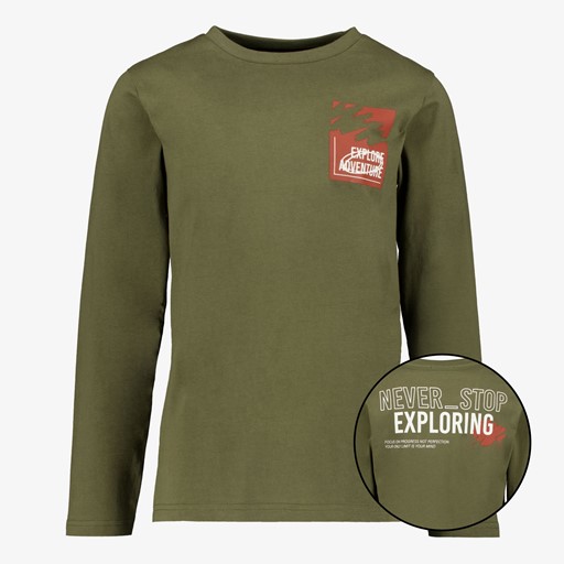 Jongens shirt met backprint groen