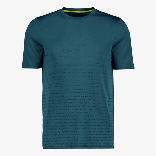 Dry seamless heren sport T-shirt blauw