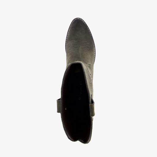 Suede dames western laarzen donkergroen