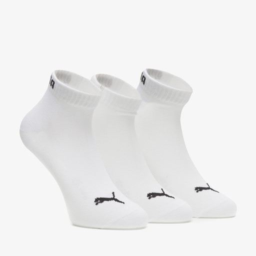 3 paar Quarter Plain sokken wit