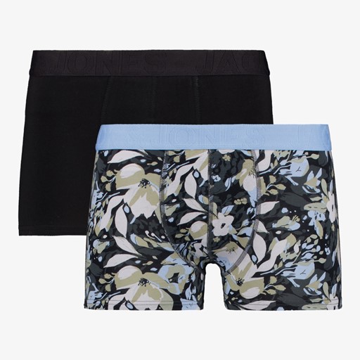 Heren boxershorts 2 pack zwart blauw