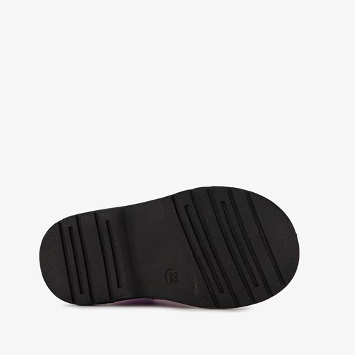 Meisjes veterboots paars met hartje