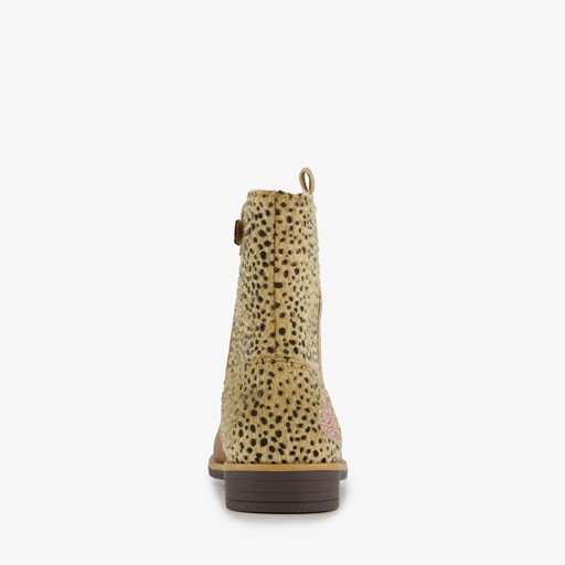 Meisjes boots met panterprint en glitters