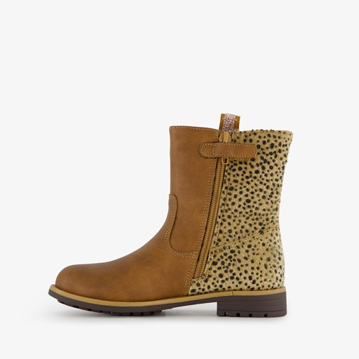 Meisjes boots met panterprint en glitters