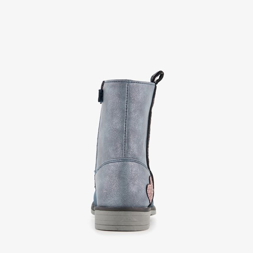 Meisjes boots met glitters blauw grijs