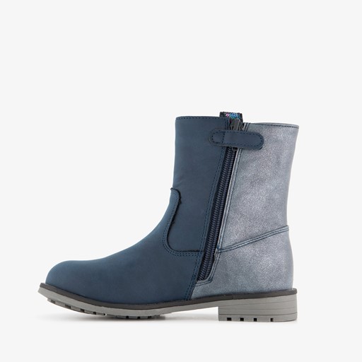 Meisjes boots met glitters blauw grijs