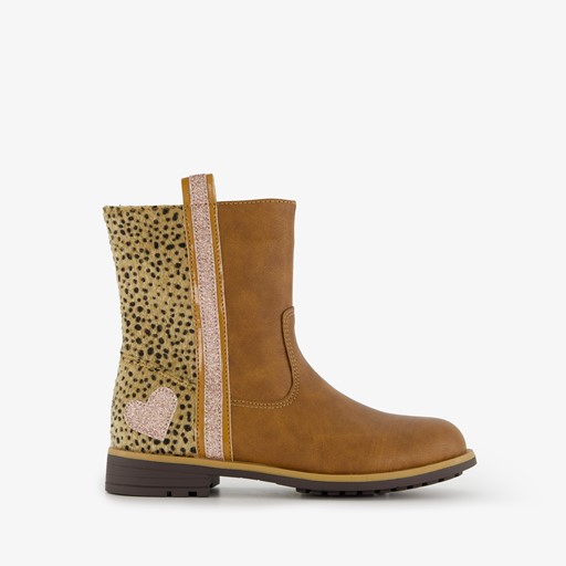 Meisjes boots met panterprint en glitters