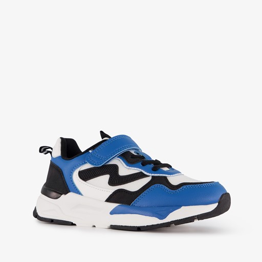 Jongens sneakers blauw wit