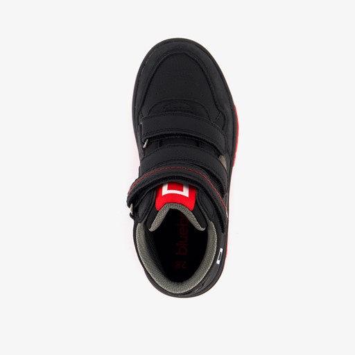 Hoge jongens sneakers zwart rood