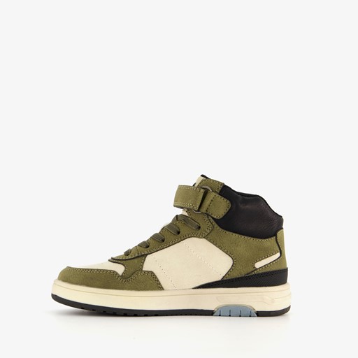 Hoge jongens sneakers groen beige