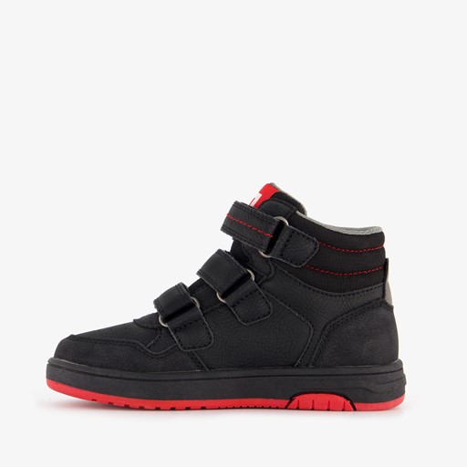 Hoge jongens sneakers zwart rood
