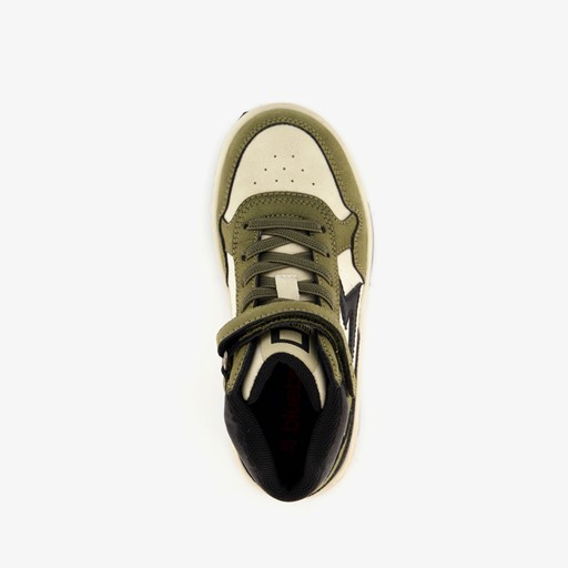 Hoge jongens sneakers groen beige