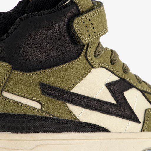 Hoge jongens sneakers groen beige
