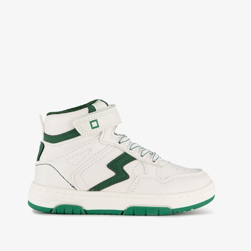 Hoge jongens sneakers wit groen